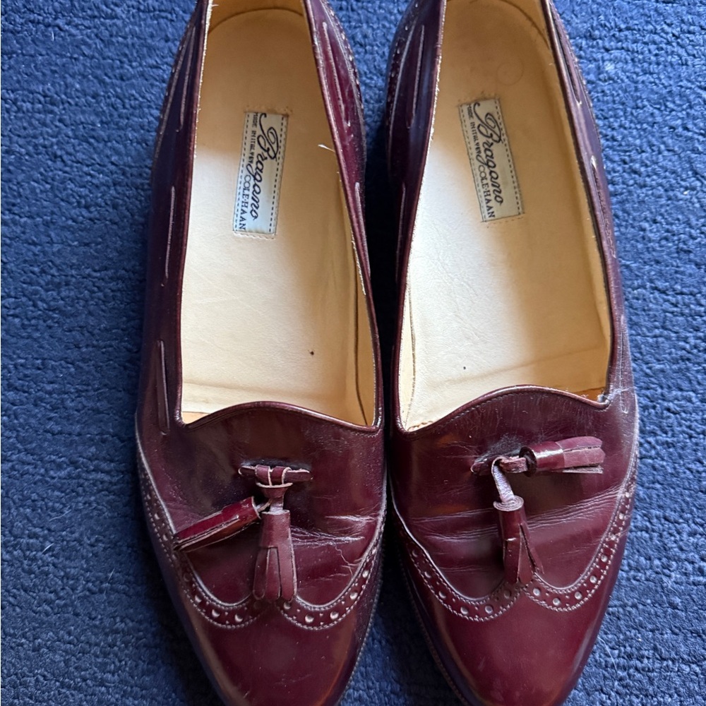 Vintage Cole Haan Burgundy Leather Loafers Dress Shoes Men’s 9